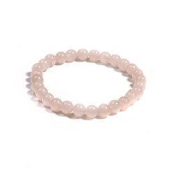 Quartz Rose Bracelet boules...
