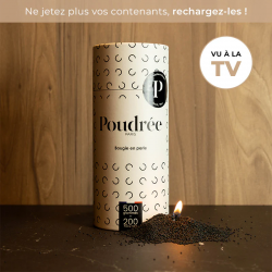 Bougie Perle de cire Noir -...